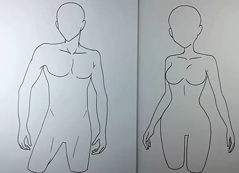 Drawing anime body