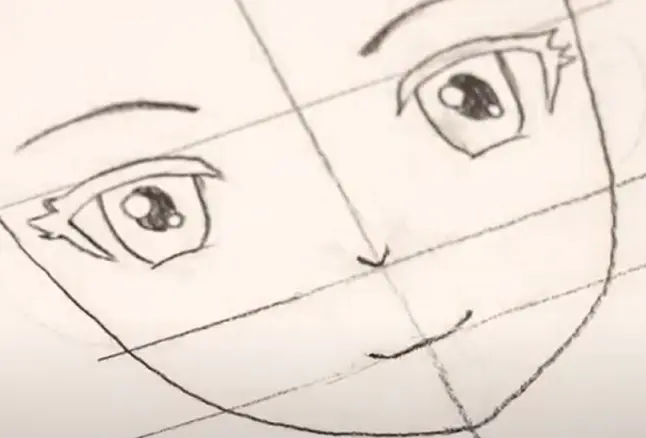 Drawing eyes nose and mouth