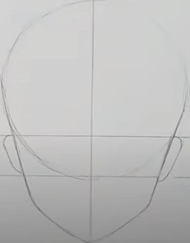 Steps for drawing anime head