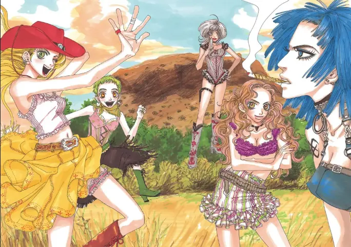 Characters in Buffalo 5 girls manga